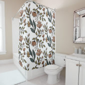 Rideaux De Douche Bouquet de fleurs et de Feuilles (En situation)