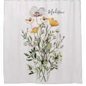 Rideaux De Douche Bouquet de fleurs séchées à monogramme (Devant)