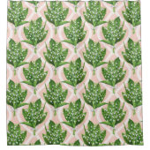 Rideaux De Douche Bouquet de lys de la vallée fleurs sur rose (Devant)