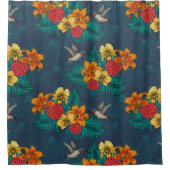 Rideaux De Douche Bouquet et colibris tropicaux (Devant)