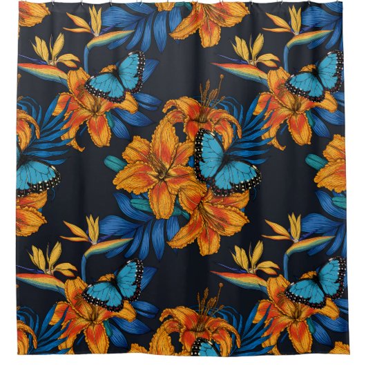 Rideaux De Douche Bouquet tropical (Devant)