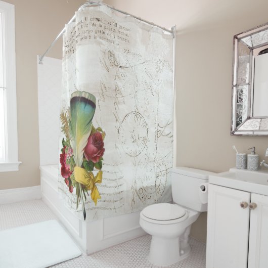 Rideaux De Douche Bouquet vintage (En situation)