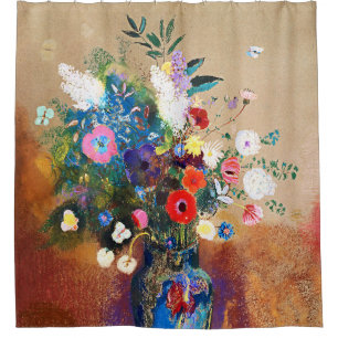 Rideaux De Douche Bouquet vintage de fleurs par Odilon Redon