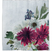 Rideaux De Douche Bourgogne Floral Splash sur Grey (Devant)