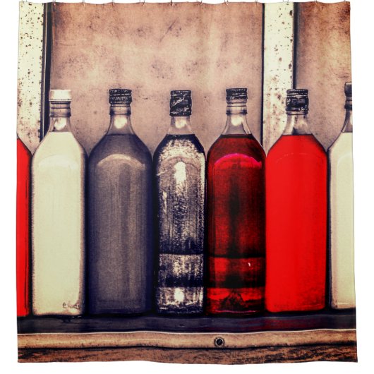 Rideaux De Douche Bouteilles (Devant)