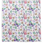 Rideaux De Douche Bouteilles d'aquarelle Motif sans couture (Devant)