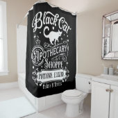 Rideaux De Douche Boutique d'apothecaire de chat noir (En situation)