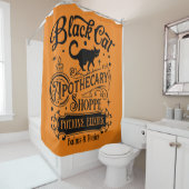Rideaux De Douche Boutique d'apothecaire de chat noir (En situation)