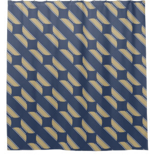 Rideaux De Douche BOUTON Bandes RONDES sable bleu gris