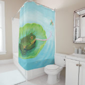 Rideaux De Douche Bouton de capture de grenouille (En situation)