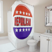 Rideaux De Douche Bouton républicain (En situation)