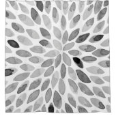 Rideaux De Douche Boutons de brosse d'aquarelle - noir et blanc (Devant)