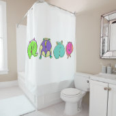Rideaux De Douche Boutons de hamster colorés (En situation)