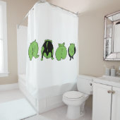 Rideaux De Douche Boutons de hamster vert (En situation)