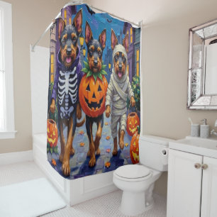 Rideaux De Douche Bouvier des Flandres demande des friandises Hallow