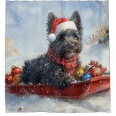 Rideaux De Douche Bouviers Des Flandres Dog in Sledge Christmas (Devant)