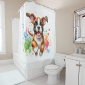 Rideaux De Douche Boxer Dog Color Splash (En situation)