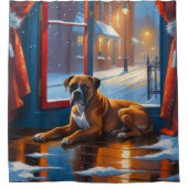 Rideaux De Douche Boxer with Christmas Lights Holiday (Devant)