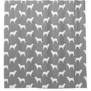 Rideaux De Douche Boykin Spaniel Silhouettes Motif Gris