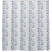 Rideaux De Douche Branche botanique tons bleus (Devant)