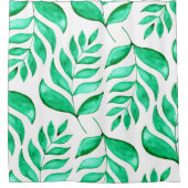 Rideaux De Douche Branches d'aquarelle simples - vert (Devant)