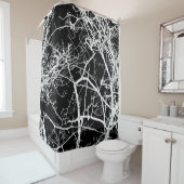 Rideaux De Douche Branches de l'arbre - Logique noire (En situation)