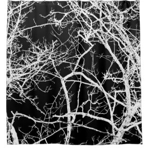 Rideaux De Douche Branches de l'arbre - Logique noire