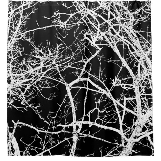 Rideaux De Douche Branches de l'arbre - Logique noire (Devant)