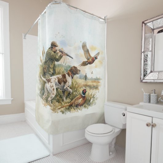 Rideaux De Douche Braque allemand ,chasse (En situation)