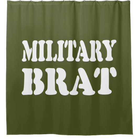 RIDEAUX DE DOUCHE BRAT MILITAIRE (Devant)