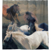 Rideaux De Douche Breaking Free - Chevaux sauvages (Devant)