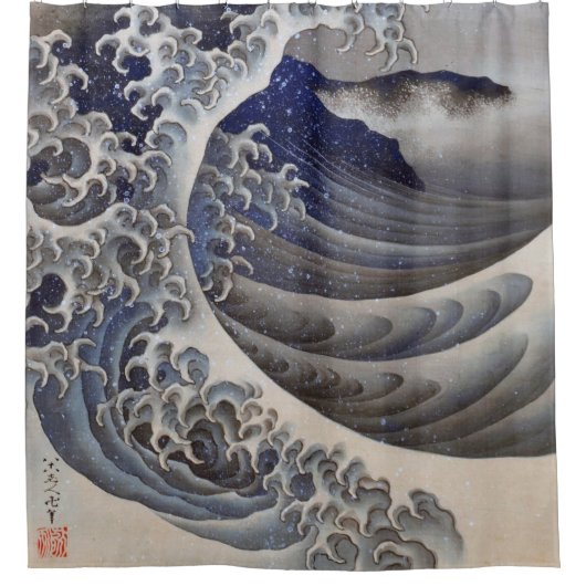 Rideaux De Douche Breaking Waves, Hokusai (Devant)