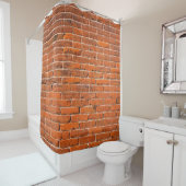 Rideaux De Douche Brick wall red brick wall wall (En situation)