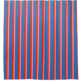 Rideaux De Douche Bright Blue Red Pink Retro Stripe Pattern (Devant)