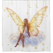 Rideaux De Douche Bright fairy golden papillon ailes douce beauté (Devant)