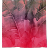 Rideaux De Douche Bright Fun Rose Tropical Summer Palm Feuille (Devant)