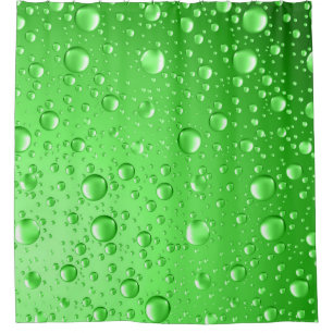 Rideaux De Douche Bright Green Water Droplets