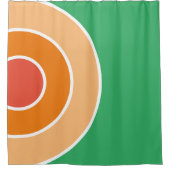 Rideaux De Douche Bright Super Orange Sea Green Art Concentré (Devant)