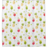 Rideaux De Douche Bright Tropical Cocktail & Motif de fruits (Devant)