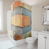 Rideaux De Douche Briques (En situation)