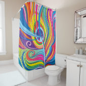 Rideaux De Douche Brise de plume vibrante (En situation)