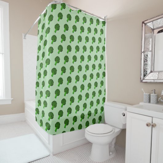 Rideaux De Douche Brocoli (En situation)