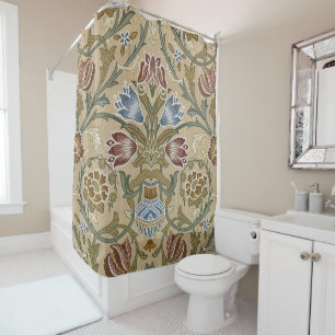 Rideaux De Douche Broderie florale symétrique vintage William Morris
