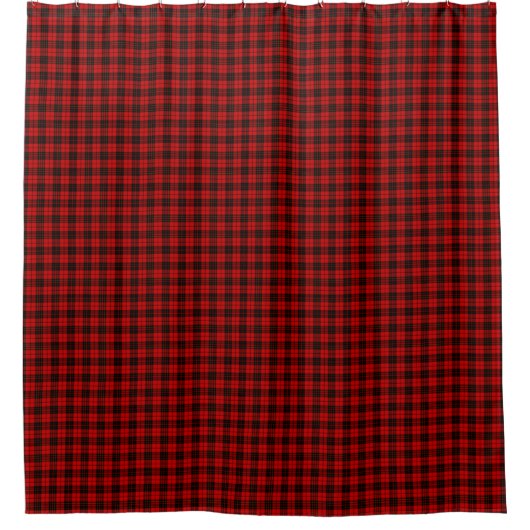 Rideaux De Douche Brodie clan tartan rouge noir plaid (Devant)