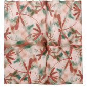 Rideaux De Douche Bronze Dragonflies Green Splash (Devant)