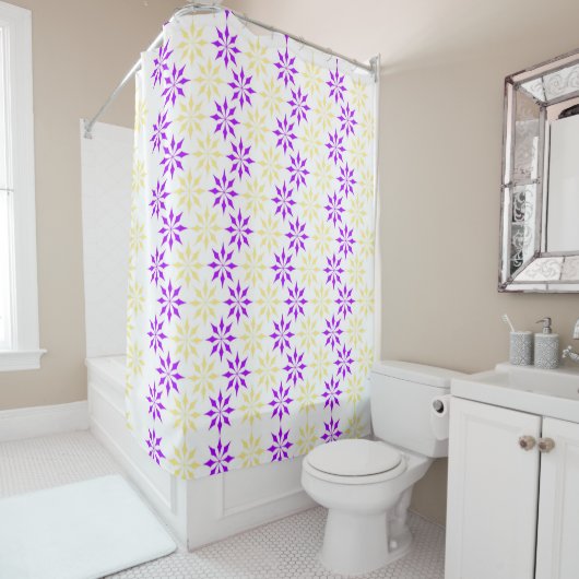 Rideaux De Douche Brouillard de neige Lilac (En situation)