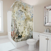 Rideaux De Douche Brown and red wallpaper (En situation)