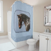 Rideaux De Douche Brown Bay Oldenburg Horse Portrait (En situation)