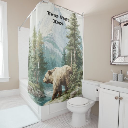 Rideaux De Douche Brown Bear (En situation)