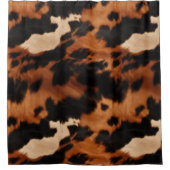 Rideaux De Douche Brown Black Cream Cowhide Western (Devant)